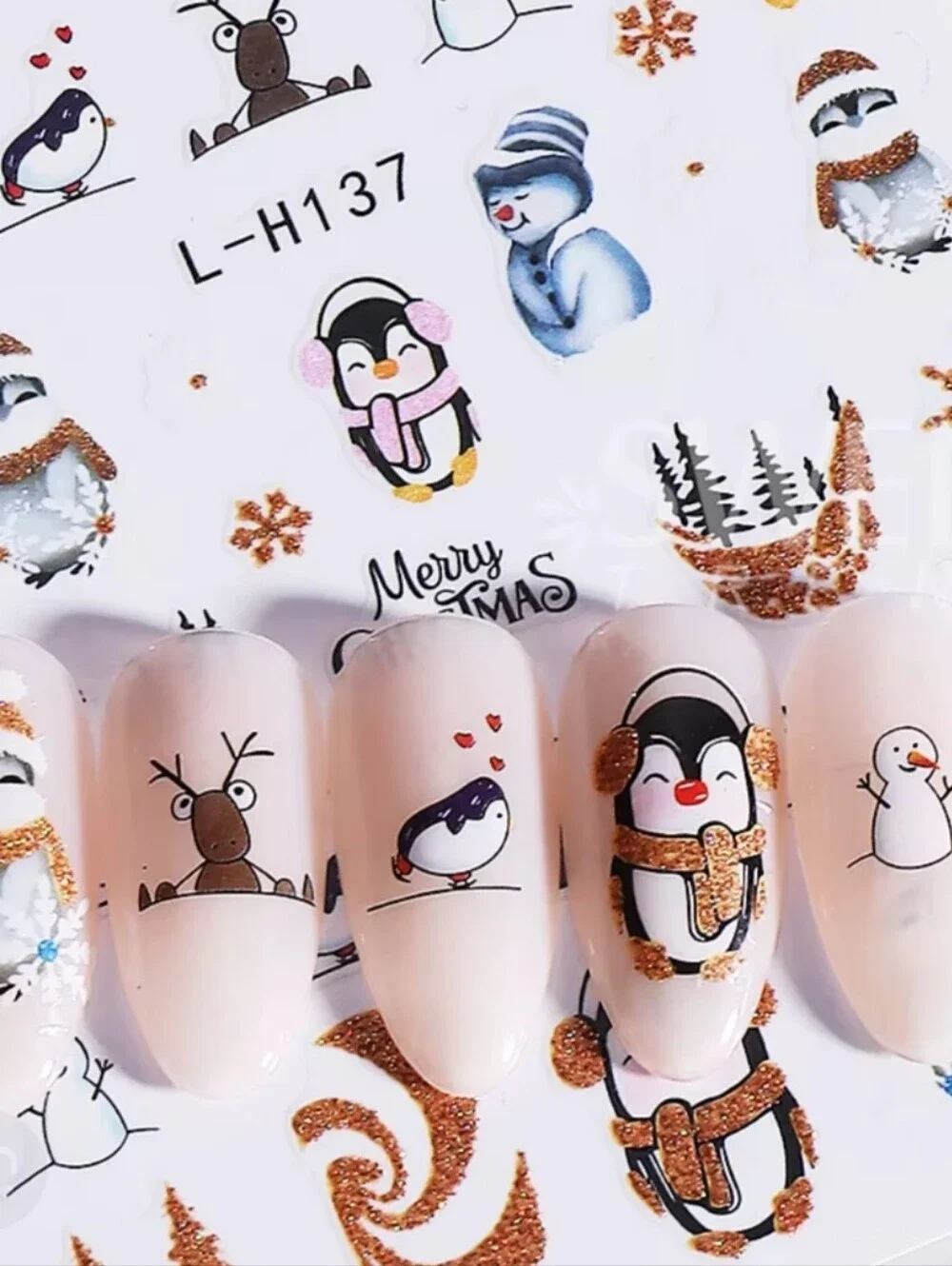 Trendy Self Adhesive Nails Art Transfer Sticker